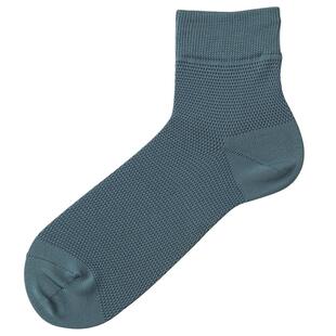 Tabio袜子男秋冬薄款网眼透气舒适COOLMAX吸汗商务休闲百搭中筒袜