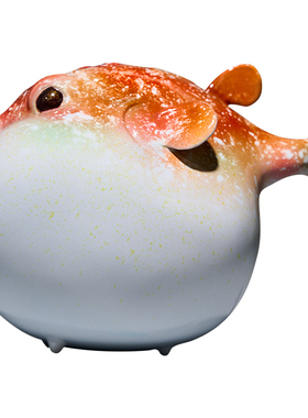 佐森小河豚铜摆件家居创意装饰品