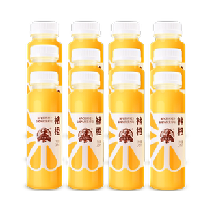 褚橙100%NFC鲜榨橙汁网红果汁饮料245ml*12瓶