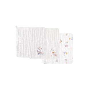 【商场同款】英氏儿童手帕纯棉抗菌3条装2025新款婴儿纱布小方巾