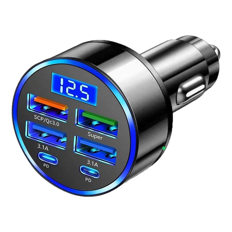正公午车载充电器超级手机快充点烟器转换头五孔车充头汽车USB1