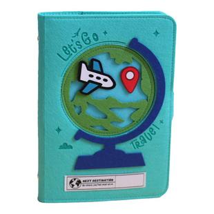 向世界出发盖章收集本旅行印章集章本活页手账本定制笔记本旅游打卡记录本儿童A5B6