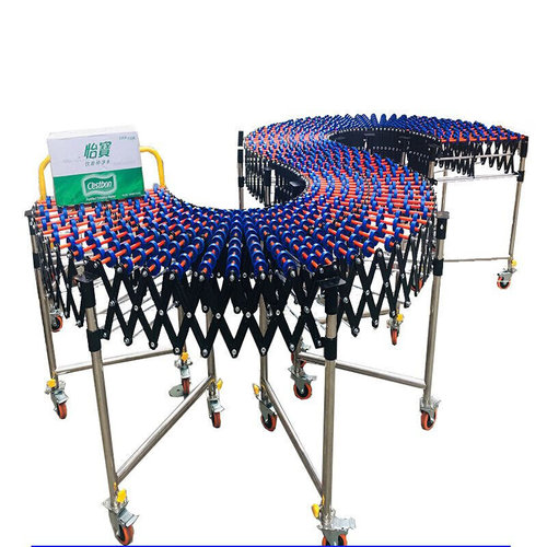 新品新品定c制a卸货伸缩转弯滚轮装车搬运输机小型传带流水线卸车