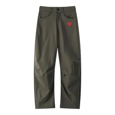 查尔斯桃心褶皱弯刀垂感休闲男