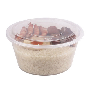 1250圆形打包盒一次性饭盒1500商用1000ml外卖快餐盒带盖加厚餐盒