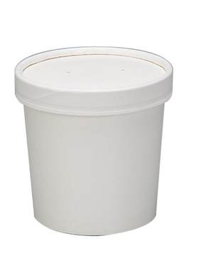 一次性白色牛皮纸粥桶汤桶双淋膜