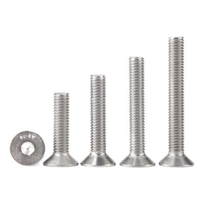 泽克沉头内六角螺栓304不锈钢