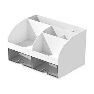 文具收纳盒桌面抽屉学生书桌笔筒工位手账整理神器办公桌上置物架