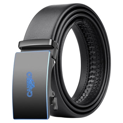 卡帝乐鳄鱼男真皮腰带自动扣皮带