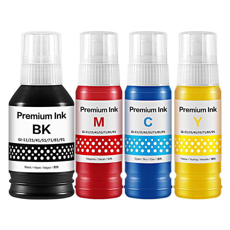 彩格适用佳能GI-83连供填充墨水G580 G680 黑色佳能喷墨打印机墨水六色连供彩色打印机补充装