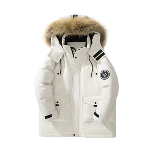 MPUX联名冬季羽绒服加厚中长款羽绒服大毛领派克服
