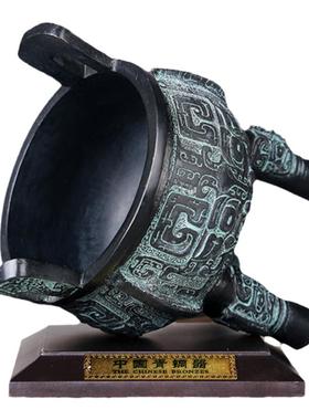 仿古风开业礼品装饰办公桌铜鼎