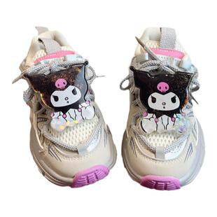 女童老爹鞋2026新款春季儿童轻便网面透气春款运动鞋女款女孩网鞋