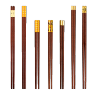 红檀木筷子家用无漆无蜡一人一筷实木儿童筷家庭亲子筷子个人专用