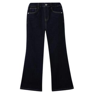 【轻暖绒】eland kids衣恋童装女童裤子25年冬新品休闲微喇牛仔裤