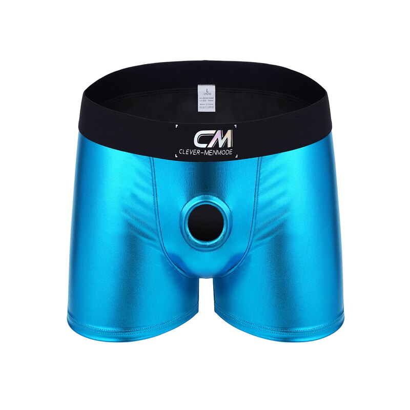 男士性感镂空大平角裤分离式透气内裤潮男特色成人JJ套硅胶锁精环