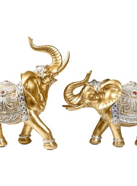 博古架酒柜轻奢高档大象摆件