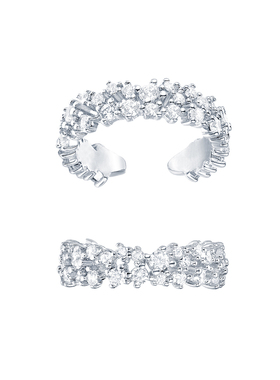 闪钻小众设计师风尾戒赵露思同款