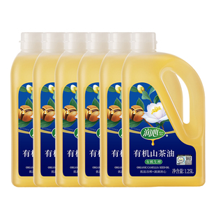 【官方正品】润心有机生榨山茶油1.25L*6瓶 物理压榨冷榨茶油清淡