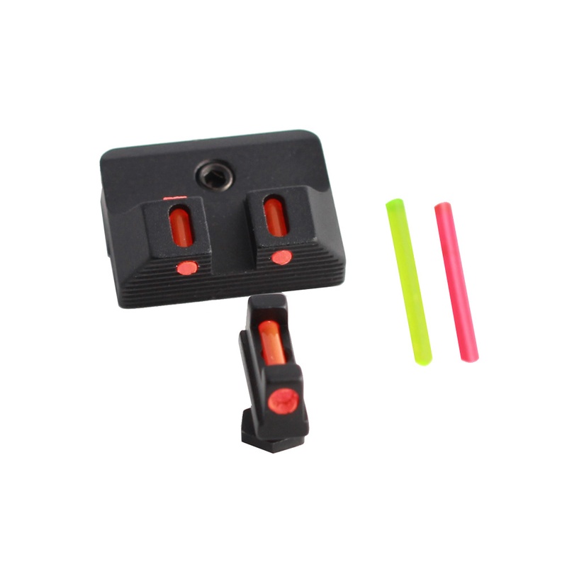 Front Rear Sight Fit Glock 格洛克金属3色光纤瞄 前后光纤款