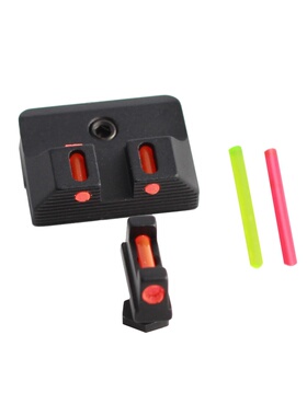 Front Rear Sight Fit Glock 格洛克金属3色光纤瞄 前后光纤款