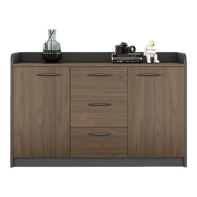 办公室文件柜矮柜木质带锁档案资料柜桌边柜落地收纳置物柜储物柜