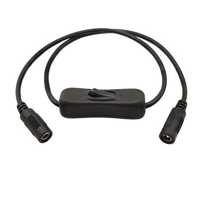 纯铜芯dc电源线公母连接线带开关