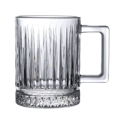 条纹加厚玻璃客厅待客泡茶杯水杯