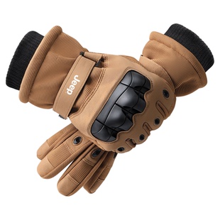 jeep吉普手套男款冬季加绒加厚保暖战术护手摩托车防风寒骑行手套