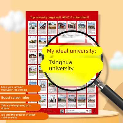 中国大学名校图册985211国内重点贴墙名校目标墙挂图名校目标墙