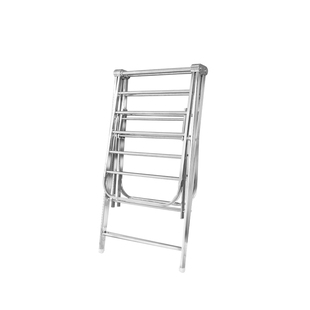 加宽不锈钢晾衣架折叠落地理发店美容毛巾架室内晒被架小孩尿布架