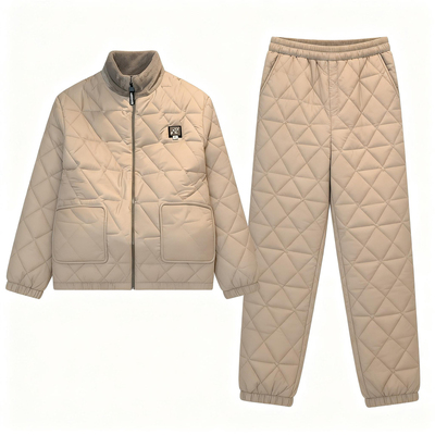 猫人羽绒睡衣男冬季2025新款三层加厚夹棉袄保暖拉链家居服可外穿