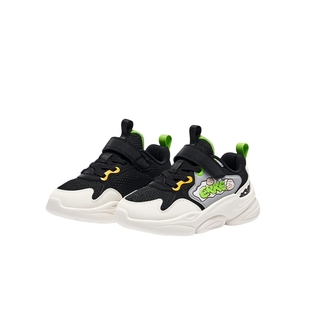 泡芙鸿星尔克童鞋男童运动鞋小童魔术贴鞋子儿童休闲夏季款轻便鞋