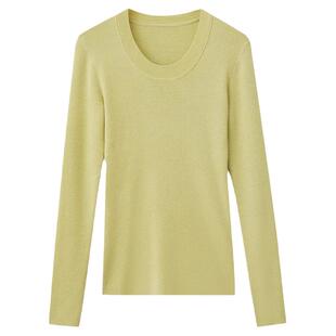 Amii打底毛衣女款2023新款秋冬内搭可外穿针织衫女冬气质百搭上衣