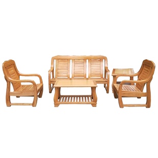 新中式办公室实木沙发客厅组合木质沙发全实木红木椅三人位经济型