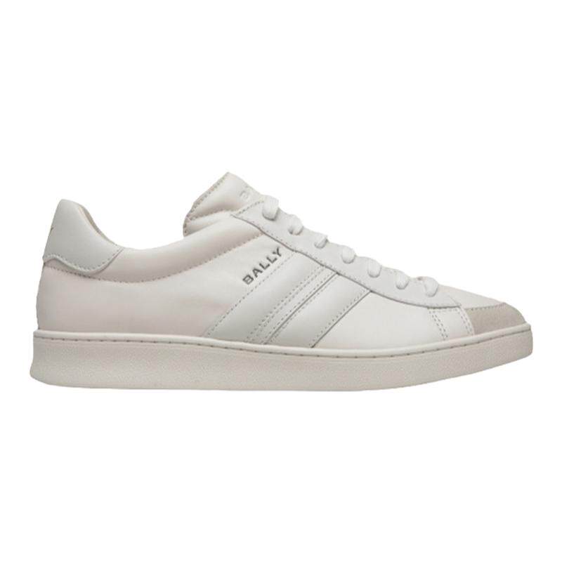 【尊享折扣】BALLY巴利白色牛皮革男士休闲鞋6308600