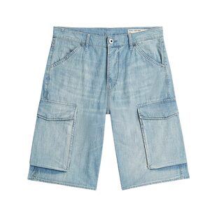 G-STAR26年夏季新品Deeggie工装牛仔中腰男士复古美式短裤D28894