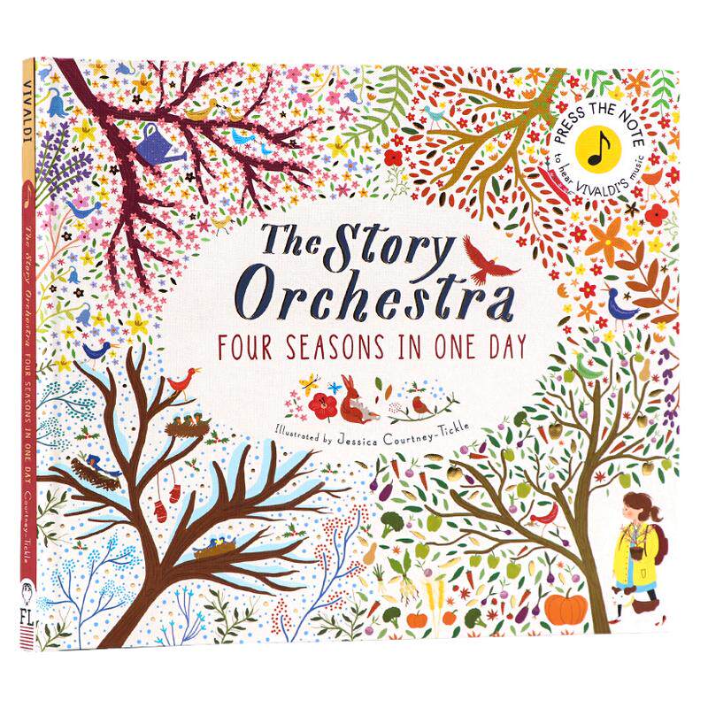 维瓦尔第 四季古典音乐故事发声书The Story Orchestra Four Seasons in One Day故事管弦乐队英文原版绘本图画书 布封精装收藏版