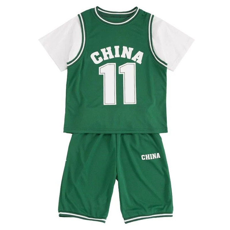 儿童篮球服套装男童小学生11号欧文球衣女童速干衣夏季比赛训练服