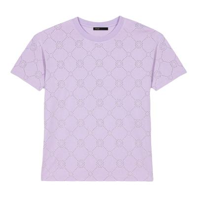 Maje圆领设计感针织短袖T恤