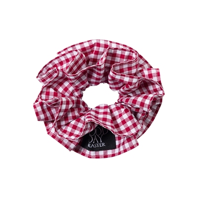 BEASTER复古双层韩系格纹发圈