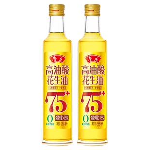 鲁花高油酸花生油258ml*2瓶油酸含量大于75%纯正花生油压榨食用油