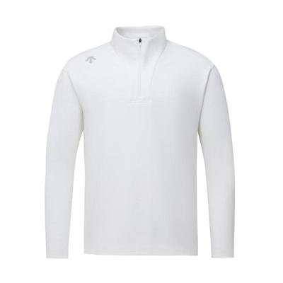 DESCENTE迪桑特SKI STYLE运动休闲男士抓绒保暖半拉链长袖针织衫