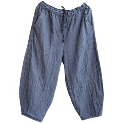 男士夏季休闲宽松中国风八分裤