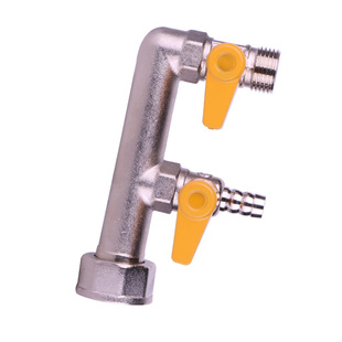 全铜4分燃气阀煤气专用三通天然气配件燃气水表阀F型M30螺插接头