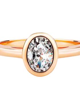 进口莫桑石椭圆形戒指