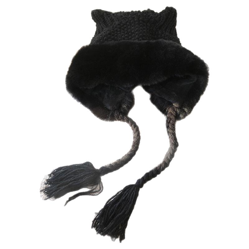 猫耳朵防寒东北户外滑雪学生帽子