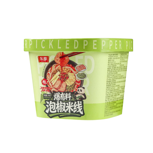 【东都】爆有料泡椒米线【午餐肉+脆笋+蕨菜+豆皮】桶装速食冲泡