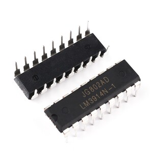 直插 LM3914N-1 电压比较器 LM3914 电量显示板常用IC芯片 DIP-18
