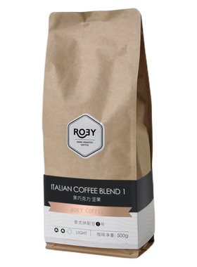 意式拼配黑巧坚果新鲜咖啡豆500g